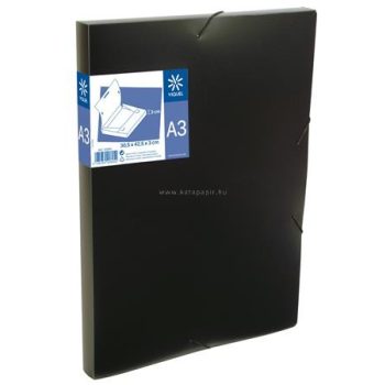   Gumis mappa, 30 mm, PP, A3, VIQUEL "Coolbox", fekete