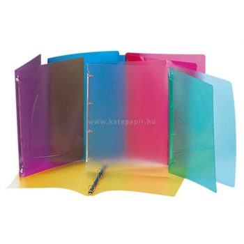   Gyűrűs dosszié, 4 gyűrű, 25 mm, A4, PP, VIQUEL "Propyglass", vegyes szín