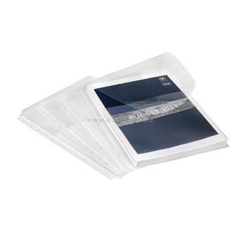   Genotherm, lefűzhető, A4, 200 mikron, füllel, 20 mm, VIQUEL, víztiszta, 10 db/cs