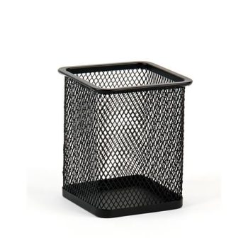Írószertartó, fémhálós, szögletes, VICTORIA, fekete