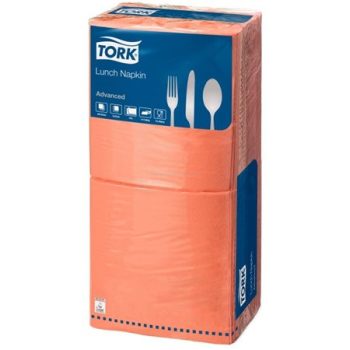   Szalvéta, 1/4 hajtogatott, 2 rétegű, 32,5x32,8 cm, Advanced, TORK "Lunch", terrakotta 200 db/csom