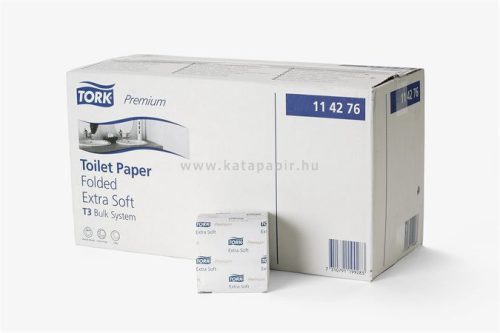 Toalettpapír, T3 rendszer, 2 rétegű, Premium, TORK "Extra Soft Folded", fehér 30 csom/karton