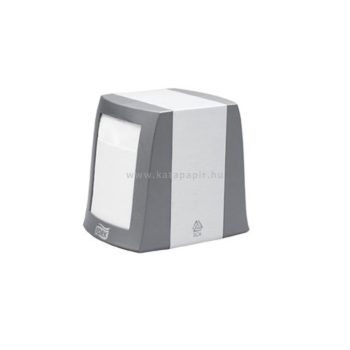   Szalvéta adagoló, 13,1x10,1x14,7 cm, N2 rendszer, Classic line, TORK "Fastfold", alumínium/szürke