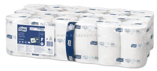 Toalettpapír, T7 rendszer, 2 rétegű, 13,1 cm átmérő, Advanced, TORK "Mid-size", fehér 36 tek/karton