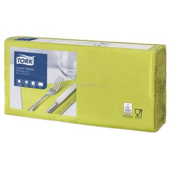   Szalvéta, 1/4 hajtogatott, 2 rétegű, 32,6x33 cm, Advanced, TORK "Lunch", lime 200 db/csom