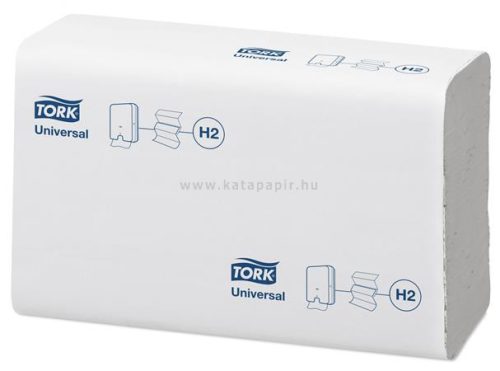 Kéztörlő, Interfold hajtás, 2 rétegű, H2 rendszer, Universal, TORK "Xpress® Multifold", fehér 20 csom/karton