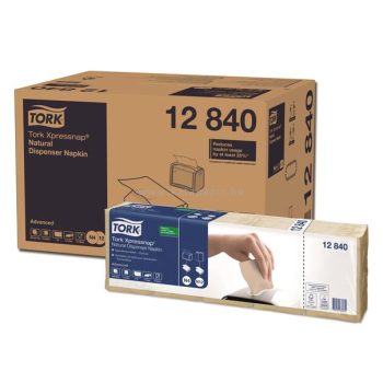   Szalvéta, adagolós, 1 rétegű, 21,3x33 cm, N4 rendszer, Advanced, TORK "Xpressnap®", natúr 1125 db/csom