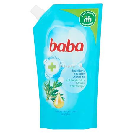 Folyékony szappan utántöltő, 0,5 l, BABA, teafaolajjal 0.5 liter/db