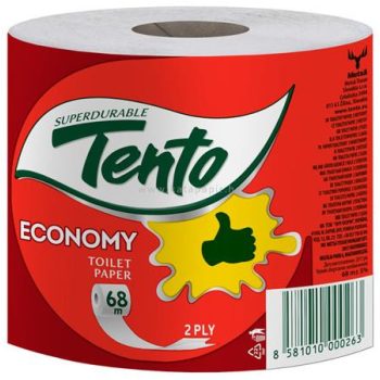   Toalettpapír, 2 rétegű, 36 tekercses, TENTO "Economy", natúr 36 tek/csom