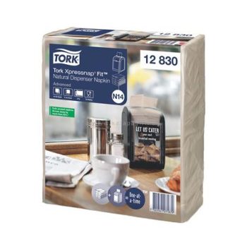   Szalvéta, adagolós, 2 rétegű, 21,3x16,5 cm, N14 rendszer, Advanced, TORK "Xpressnap Fit®", natúr 720 db/csom