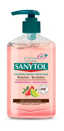Antibakteriális folyékony szappan, 250 ml, SANYTOL "Konyhai"