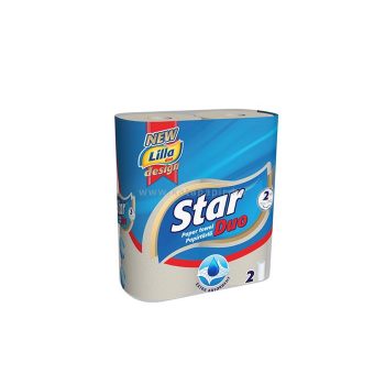   Háztartási papírtörlő, 2 rétegű, 2 tekercses, "Star Duo" 2 tek/csom