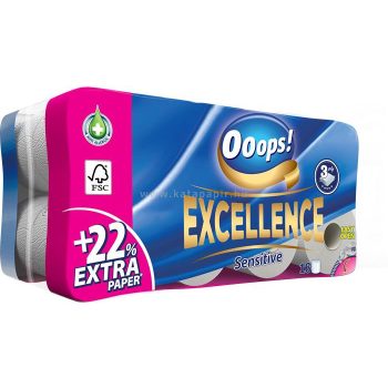   Toalettpapír, 3 rétegű, 16 tekercses, "Ooops! Excellence" 16 tek/csom