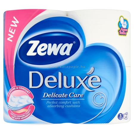 Toalettpapír, 3 rétegű, 4 tekercses, ZEWA "Deluxe", fehér 4 tek/csom