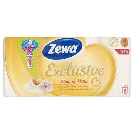 Toalettpapír, 4 rétegű, 8 tekercses, ZEWA "Exclusive", almond milk 8 tek/csom