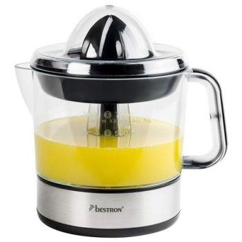 Citrus facsaró, 0,7 l, BESTRON, fekete-inox