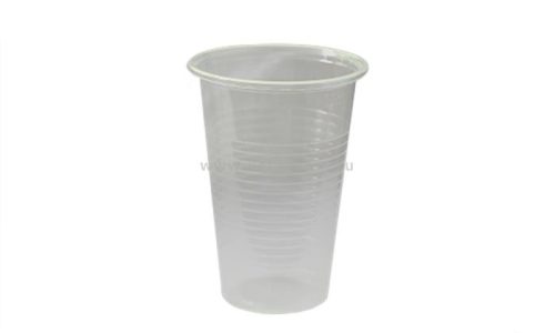 Műanyag pohár, 2 dl, víztiszta 100 db/csom