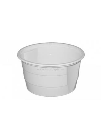 Műanyag gulyás tányér, 750 ml, 50 db, fehér 50 db/csom
