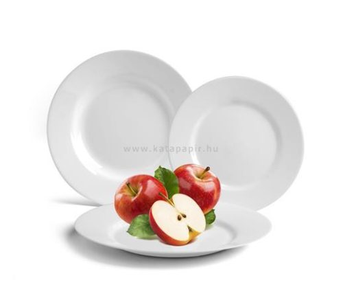 Desszertes tányér, fehér, 19 cm, 24 db-os szett, , "GastroLine" 24 db/csom