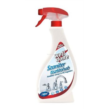   Szaniter tisztító hab, szórófejes, 0,75 l, WELL DONE 0.75 liter/db
