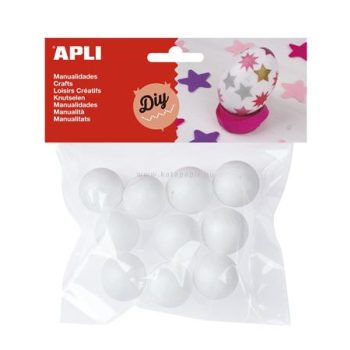 Styropor gömb, 25 mm, APLI "Creative" 10 db/csom