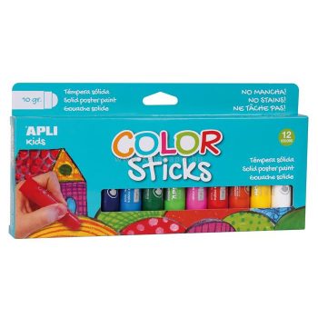   Tempera stift készlet, APLI "Kids", 12 különböző szín