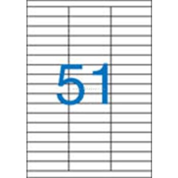   Etikett, univerzális, 70x16,9 mm, VICTORIA, 5100 etikett/csomag 100 lap