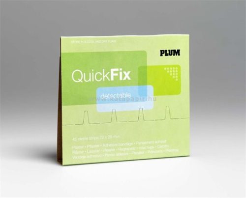 Sebtapasz utántöltő "Quick Fix", 45 darabos, kék, fémszálas, PLUM 45db/doboz