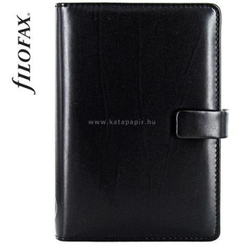   Kalendárium, gyűrűs, betétlapokkal, personal méret, FILOFAX "Metropol", fekete