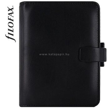   Kalendárium, gyűrűs, betétlapokkal, pocket méret, FILOFAX, "Metropol", fekete