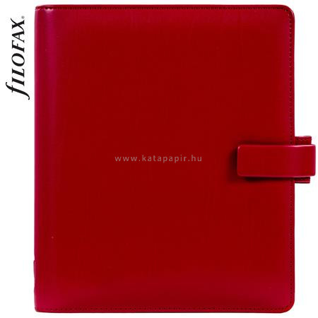 Kalendárium, gyűrűs, betétlapokkal, A5, FILOFAX "Metropol", vörös