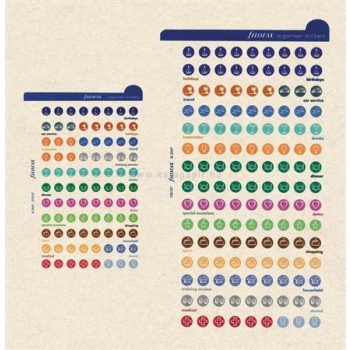   Kalendárium betét, öntapadó szervezőcímke, nagy FILOFAX, színes 