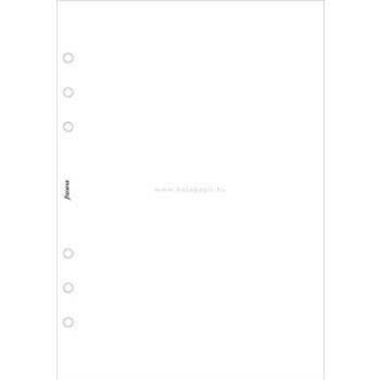   Kalendárium betét, jegyzetlap, personal méret, sima, FILOFAX, fehér
