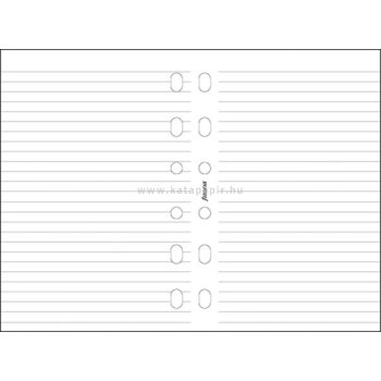   Kalendárium betét, jegyzetlap, personal méret, vonalas, FILOFAX, fehér