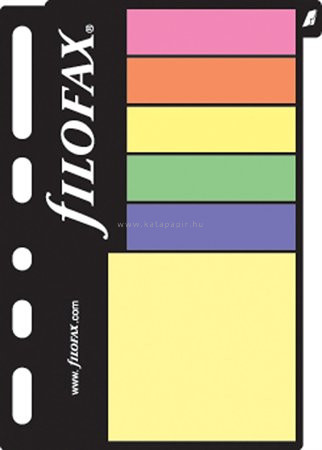 Kalendárium betét, öntapadó jelölőcímke és jegyzet, kicsi, FILOFAX, színes 