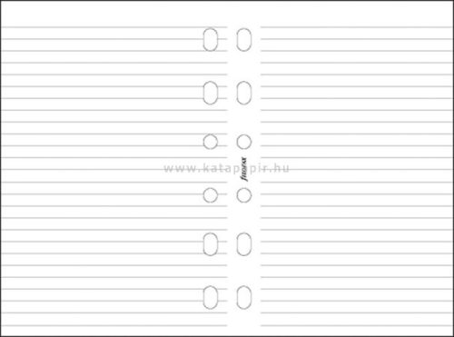 Kalendárium betét, jegyzetlap, A4, vonalas, FILOFAX, fehér