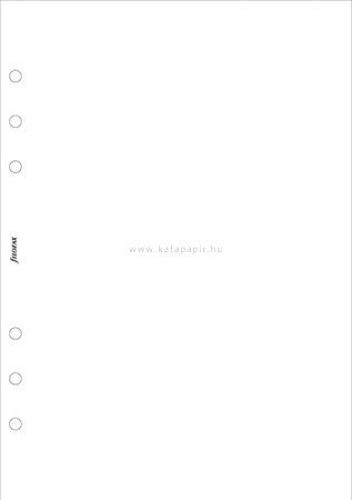 Kalendárium betét, jegyzetlap, A5, sima, FILOFAX, fehér