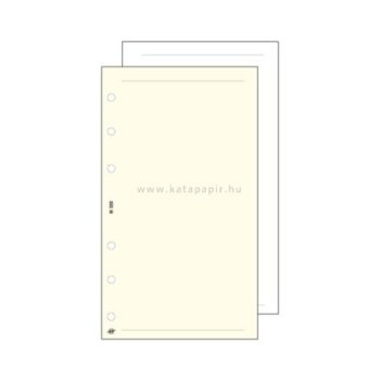   Kalendárium betét, jegyzetlap, "L", sima, SATURNUS, fehér 