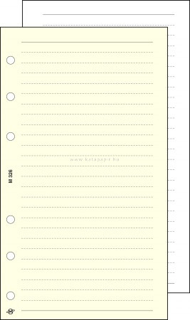 Kalendárium betét, jegyzetlap, "L", vonalas, SATURNUS, chamois