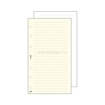   Kalendárium betét, jegyzetlap, "L", vonalas, SATURNUS, fehér 