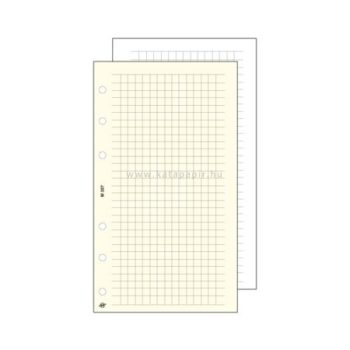   Kalendárium betét, jegyzetlap, "L", kockás, SATURNUS, fehér 