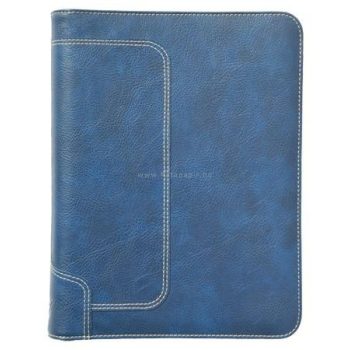   Kalendárium, gyűrűs, betétlapokkal, "M", fényes műbőr, SATURNUS, "227", kék