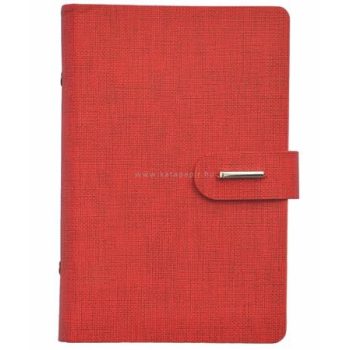   Kalendárium, gyűrűs, betétlapokkal, "M", műbőr, SATURNUS, "232", piros