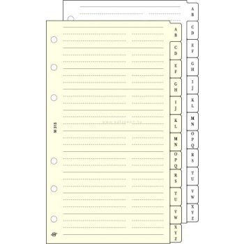   Kalendárium betét, telefonregiszter, "M", SATURNUS, chamois