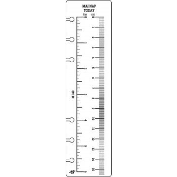 Kalendárium betét, vonalzó, "M", SATURNUS