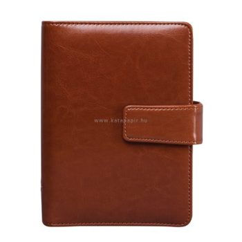   Kalendárium, gyűrűs, betétlapokkal, "S", műbőr, SATURNUS, "223", barna