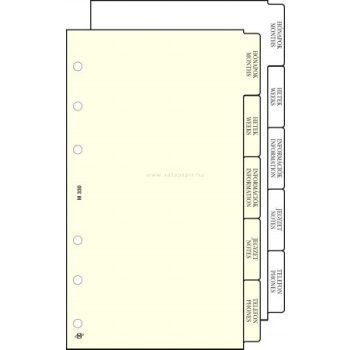   Kalendárium betét, elválasztólap, "S", SATURNUS, chamois