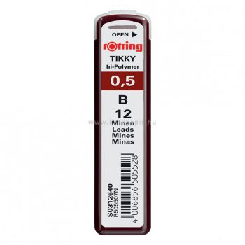 Nyomósirón betét, B, 0,5 mm, rOtring "Tikky"