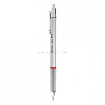   Golyóstoll, 1,0 mm, nyomógombos, rOtring "Rapid PRO", ezüst