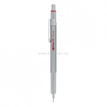 Nyomósirón, 0,5 mm, rOtring "600", ezüst